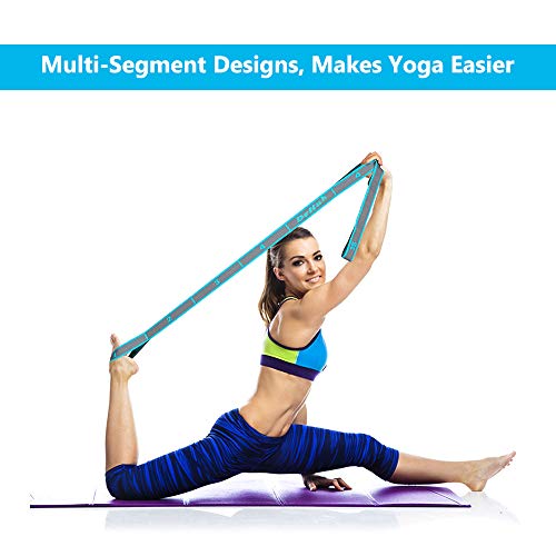 DEHUB Stretch Strap, Elastic Yoga Stretching Strap, Multi-Loop for Physical Therapy, Pilates, Yoga, Dance & Gymnastics Exercise and Flexible Pilates Stretch Band - Image 4