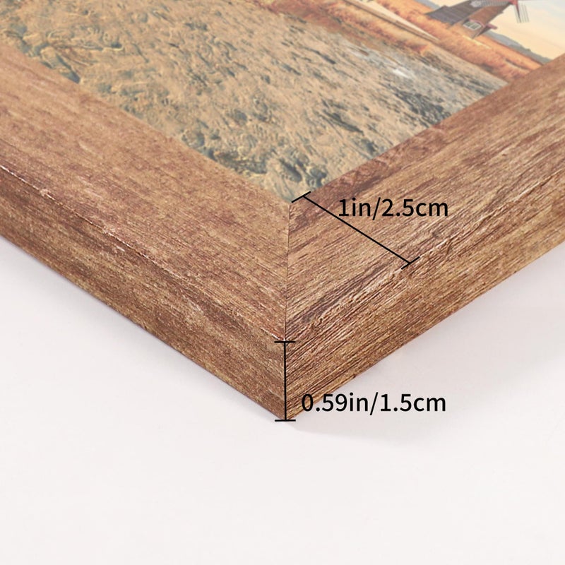 ccdcc 5x7 Collage Picture Frames Set of 2, Rustic Wooden Real Glass Vertical Hanging 3 Opening 5 by 7 Photo Frame, Rustic Brown - Image 5
