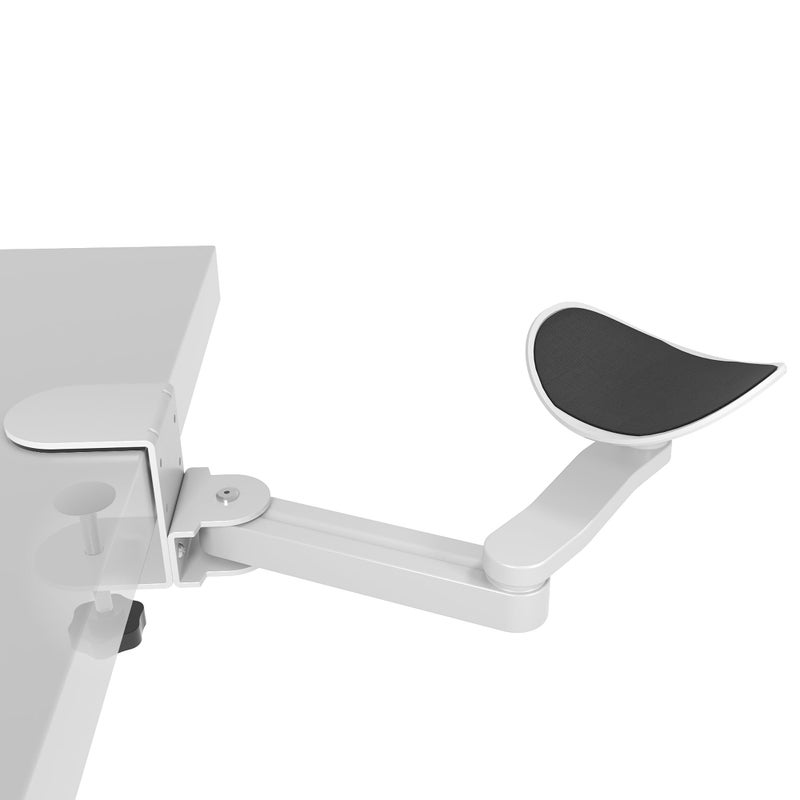 VibeNest Ergonomic Arm/Elbow Rest for Desk - Foldable Rotatable Elbow Support for Computer Desk, Office & Gaming Comfort (White) - Image 1