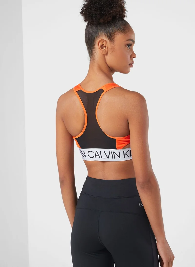 Calvin Klein Sports Logo Waist Medium Support Bra