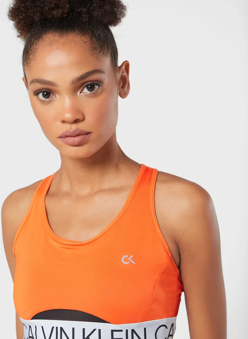 Calvin Klein Sports Logo Waist Medium Support Bra