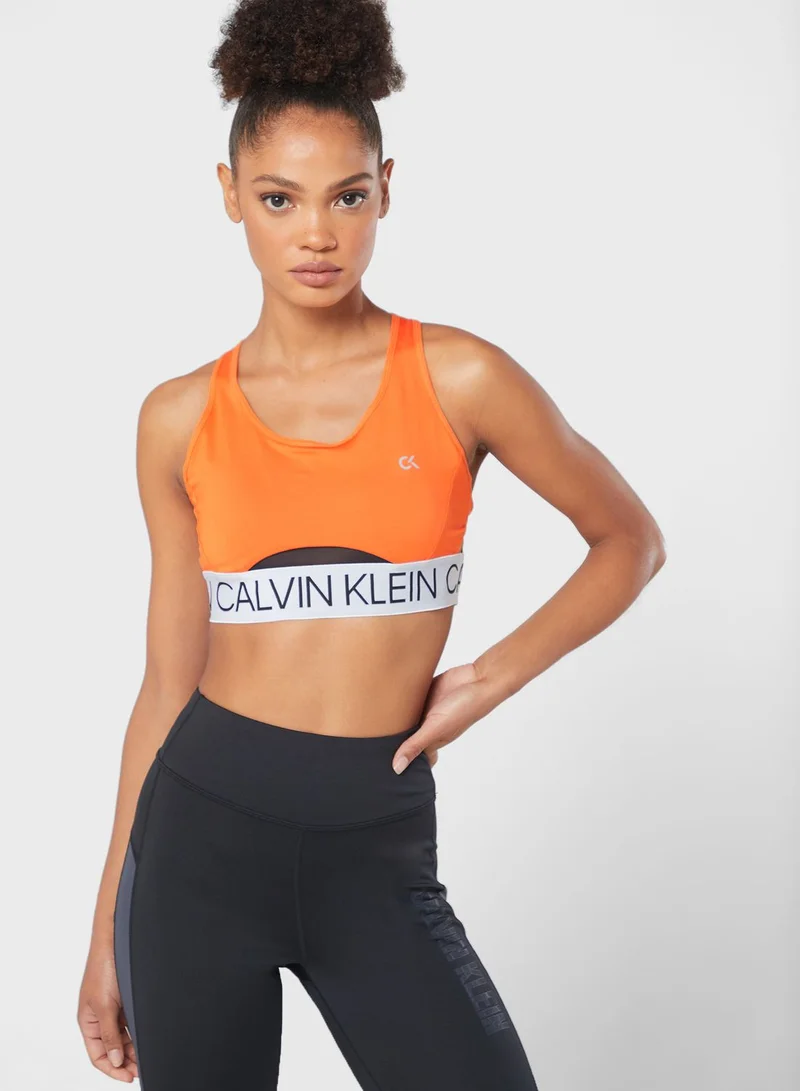 Calvin Klein Sports Logo Waist Medium Support Bra