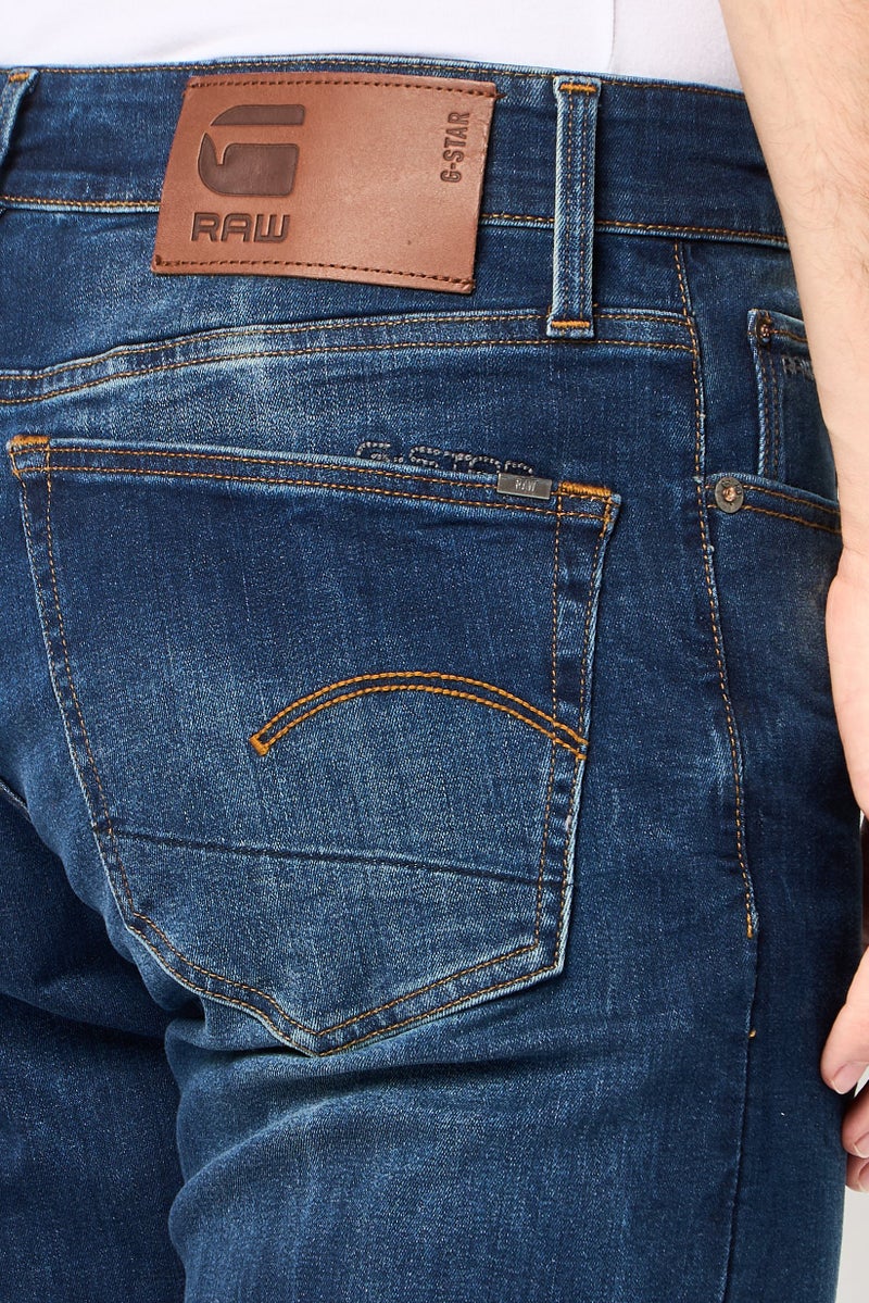 G-Star RAW جينز رجالي بقصة مستقيمة ومقاس ضيق، مغسول وقابل للتمدد، أزرق داكن - Image 3