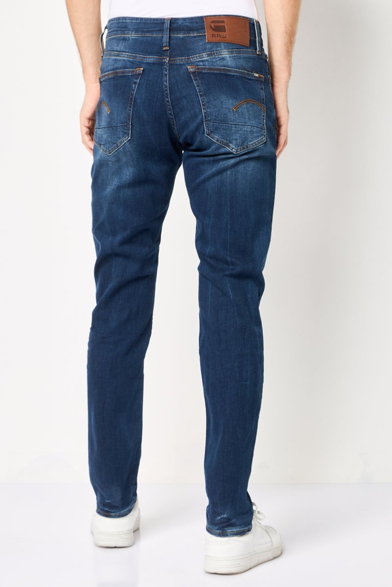 G-Star RAW جينز رجالي بقصة مستقيمة ومقاس ضيق، مغسول وقابل للتمدد، أزرق داكن - Image 4