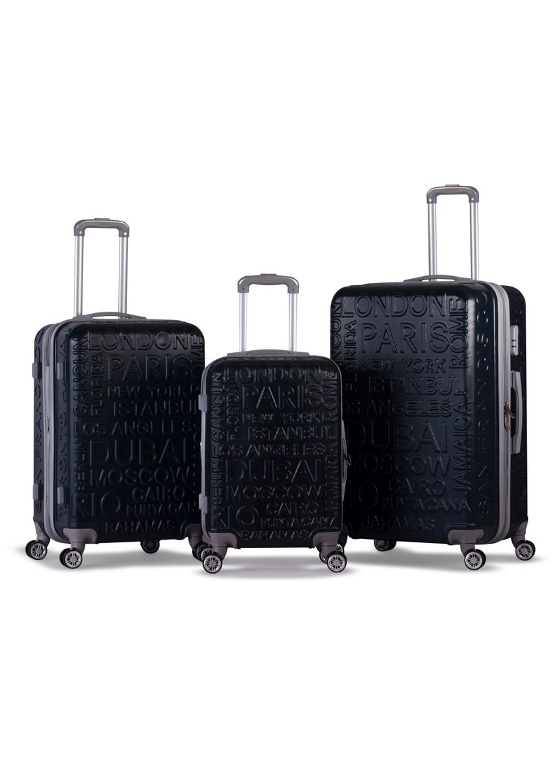 MUSSELZ RIO -Complete Luggage Set 3 Piece -ABS(Blue)  - Image 1