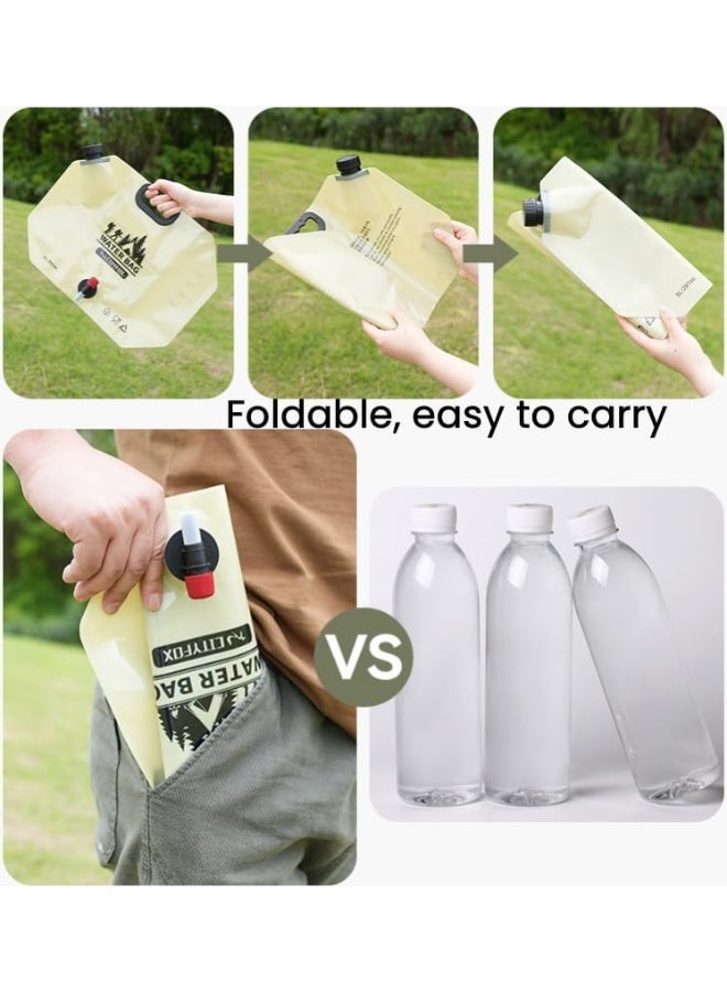 هومستر 2 قطعة، خزان مياه مع سخان مدمج سعة 8 لتر للرحلات، حقيبة تخزين مياه خارجية محمولة من البولي إيثيلين تيرفثالات الغذائي الخالي من BPA للسير للهروب والسفر - Image 4