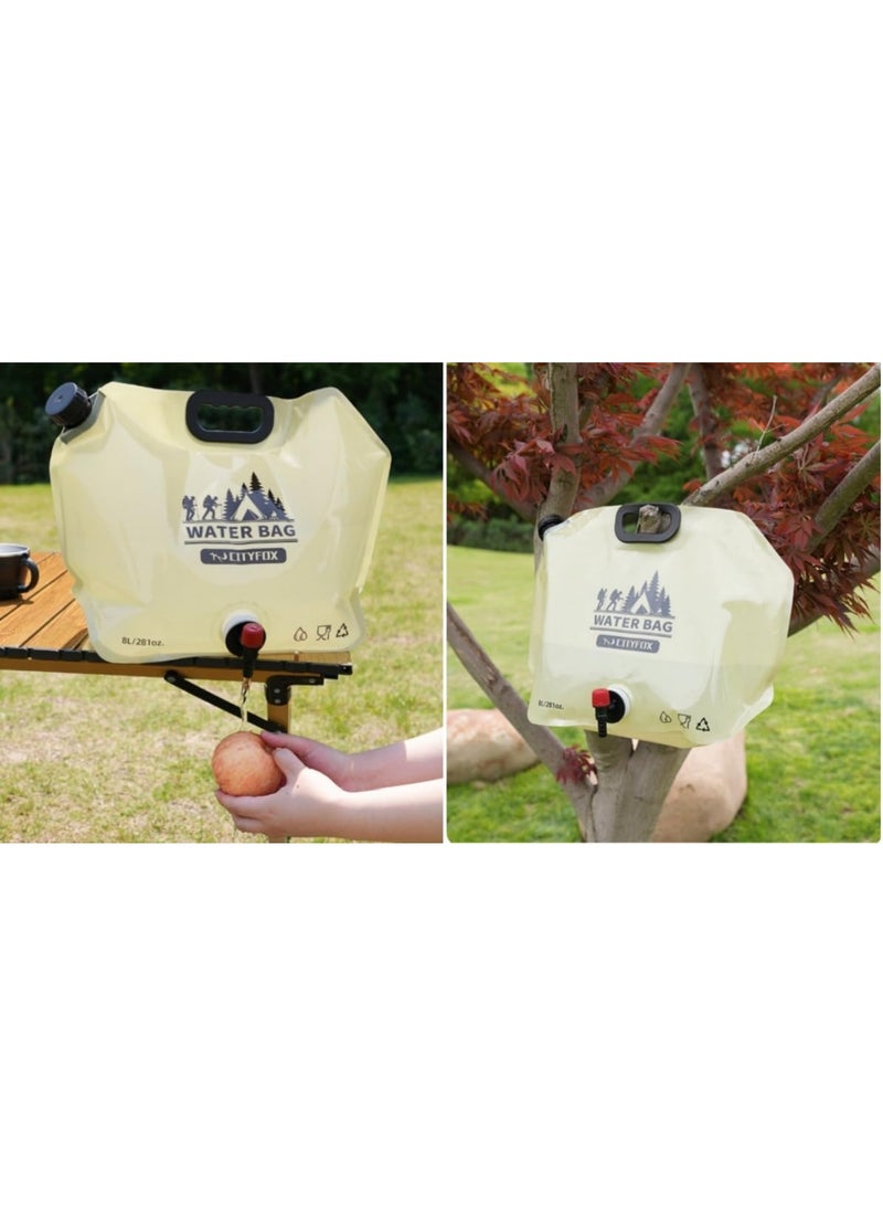 هومستر 2 قطعة، خزان مياه مع سخان مدمج سعة 8 لتر للرحلات، حقيبة تخزين مياه خارجية محمولة من البولي إيثيلين تيرفثالات الغذائي الخالي من BPA للسير للهروب والسفر - Image 3