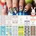 winthrop 12 Sheets Easter Nail Wraps Stickers Full Nail Polish Strips DIY SelfAdhesive Nail Art Decals Cute Easter Eggs Bunny Rabbit Pattern Party Decor with 2 Pcs Nail Files 168 Pieces - Image 2