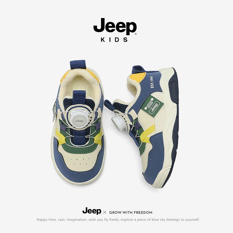 Jeep Kidsren'S Winter Lightweight Cotton Shoes Girls Non-Slip Baby Shoes Boys Fleece-Lined Sports Shoes Kidsren - Image 3
