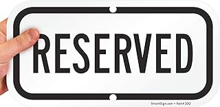 SmartSign SmartSign "Reserved" Sign | 6" x 12" Aluminum - Image 1