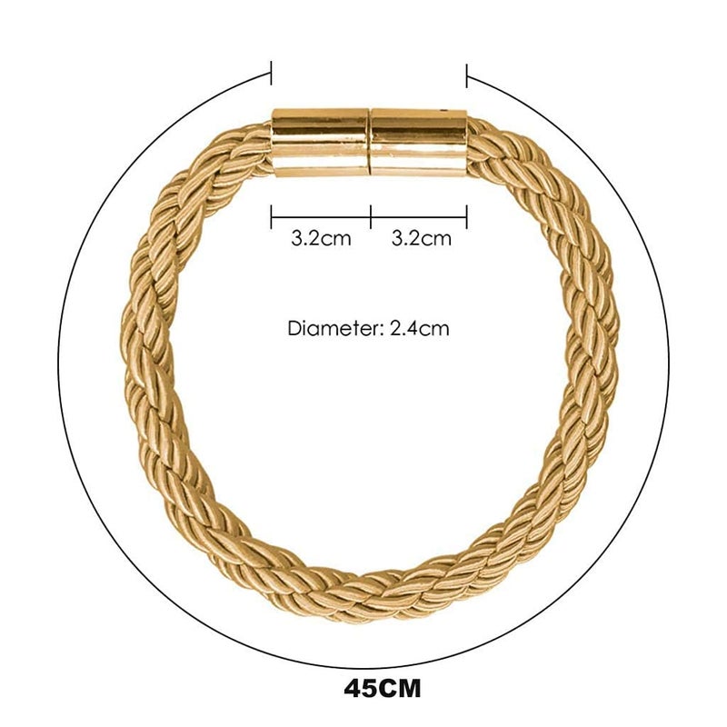 Kunya Magnetic Curtain Tie Backs Clips Curtain Buckles Holdbacks Binding Weaving Tie Band 2 Pieces for Home Office Decorative MediumRandom Color - Image 2