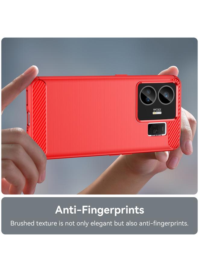 اس-توب جراب هاتف Realme GT3 من ألياف الكربون المصقولة TPU - Image 5
