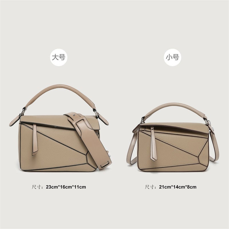 Simple New Style Satchel Pu Geometric Bag Crossbody Women'S Bag Versatile Lightweight Large Capacity Doctor Bag - Image 3