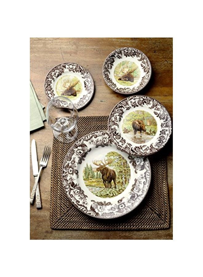 Spode Woodland Majestic Moose Dinner Plate – 10.5 Inch Wildlife Design in Fine Earthenware, Rustic Hunting Collection – Microwave, Dishwasher & Warm Oven Safe, Made in England Moose - Image 3