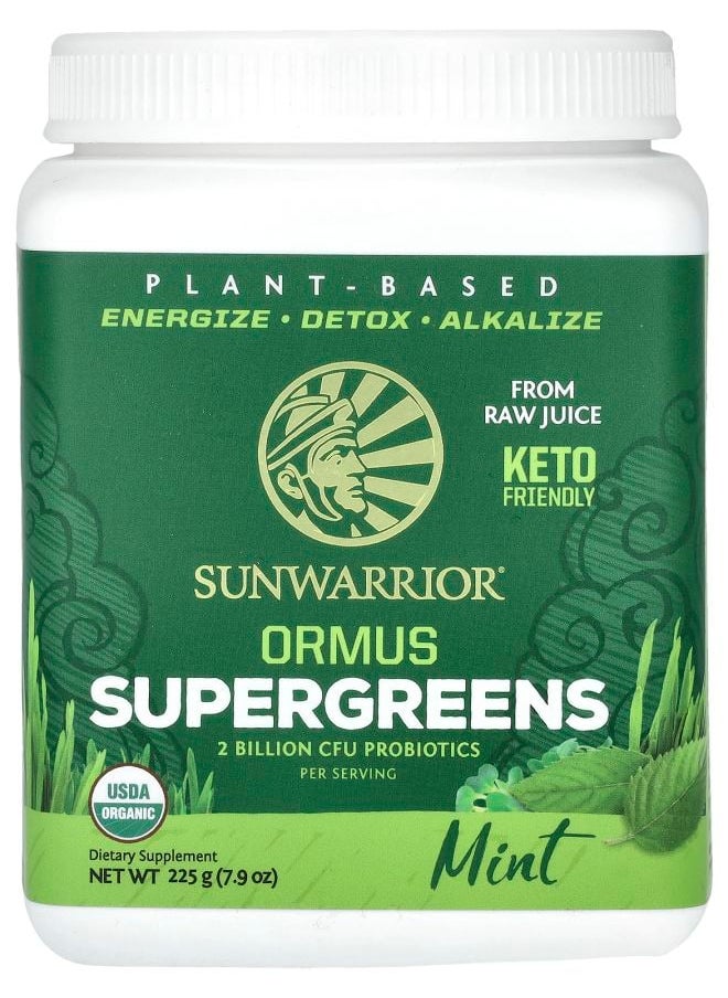 Sunwarrior - Ormus Supergreens Mint 7.9 oz (225 g) - Image 1