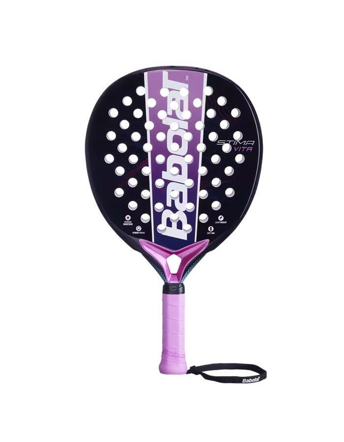 Babolat, Stima Vita Padel Racket Purple Lightweight and Balanced Grip Ideal for Beginners Oversized Round Shape Lightweight for Improved Handling - Image 1