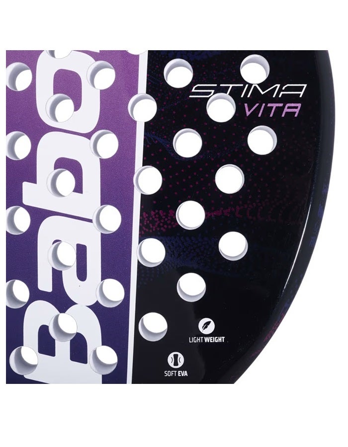 Babolat, Stima Vita Padel Racket Purple Lightweight and Balanced Grip Ideal for Beginners Oversized Round Shape Lightweight for Improved Handling - Image 5