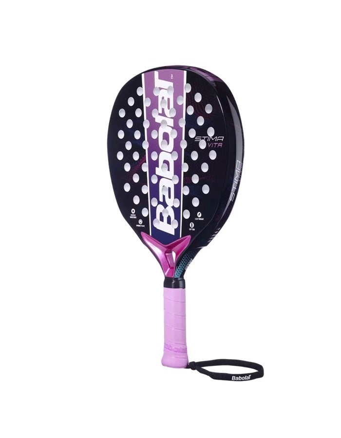 Babolat, Stima Vita Padel Racket Purple Lightweight and Balanced Grip Ideal for Beginners Oversized Round Shape Lightweight for Improved Handling - Image 2