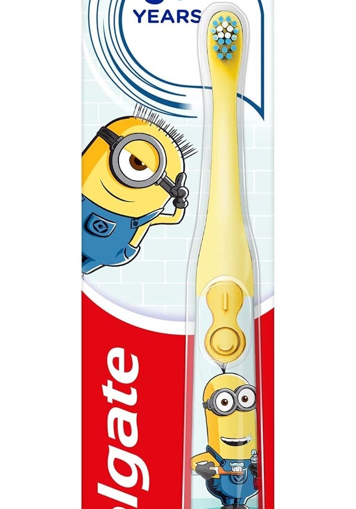 Colgate Kids Minions Extra Soft Battery Toothbrush, 3+ Years - Image 1