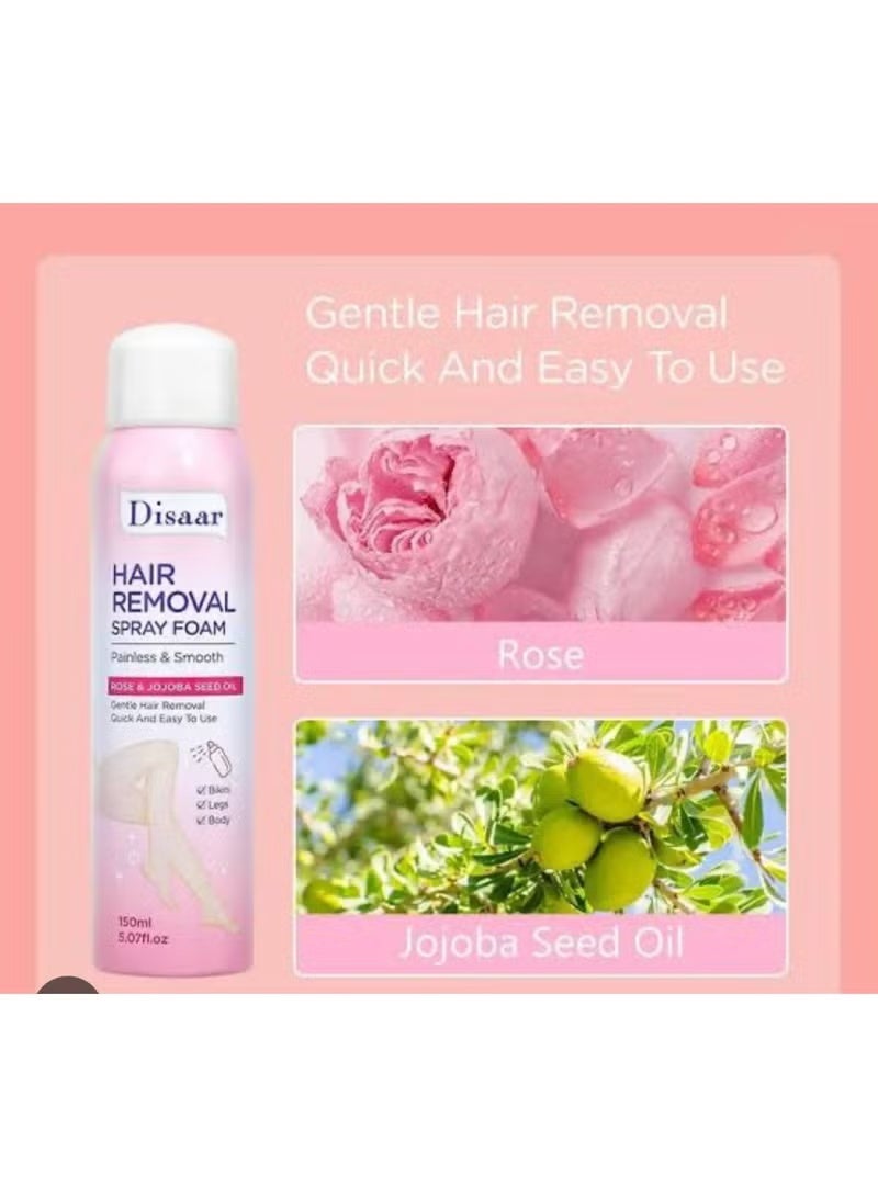 Disaar Hair Removal Spray Foam with Rose and Jojoba Oil - Image 1