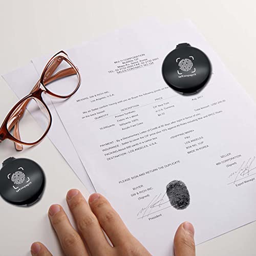 keepsweat Fingerprint Ink Pad 2 Pack Black Thumbprint Ink Pad for Notary Supplies Mini Fingerprint Kit for Identification Security ID Fingerprint Cards Law Enforcement Fingerprint Office Contract Use - Image 5
