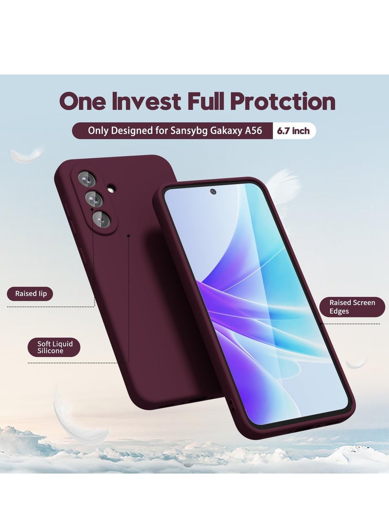 BORTONY Samsung Galaxy A56 Case Cover Premium Liquid Silicone Case with Soft Microfiber Lining Cushion Protective Cover for Samsung Galaxy A56 5G 6.7-inch - Image 3