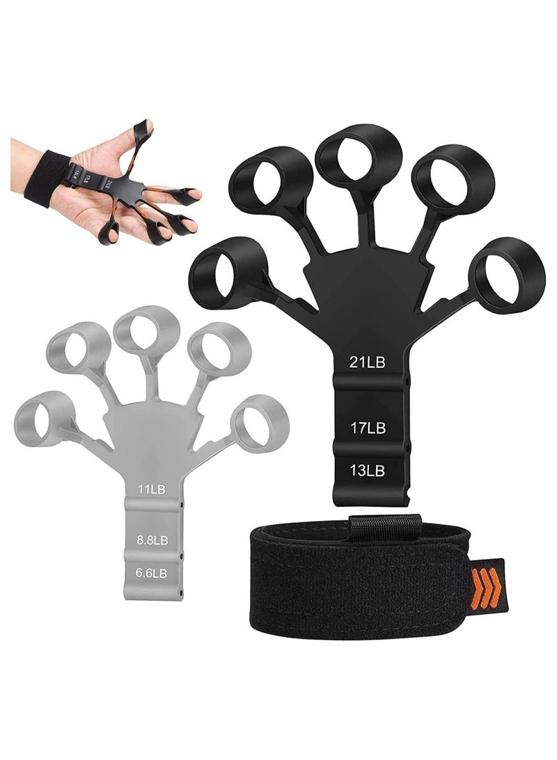 Finger Strengthener, Grip Strength Trainer, Finger Exerciser & Hand Strengthener, Finger Resistance Band for Wrist Physcial Rehabilitation - Image 1