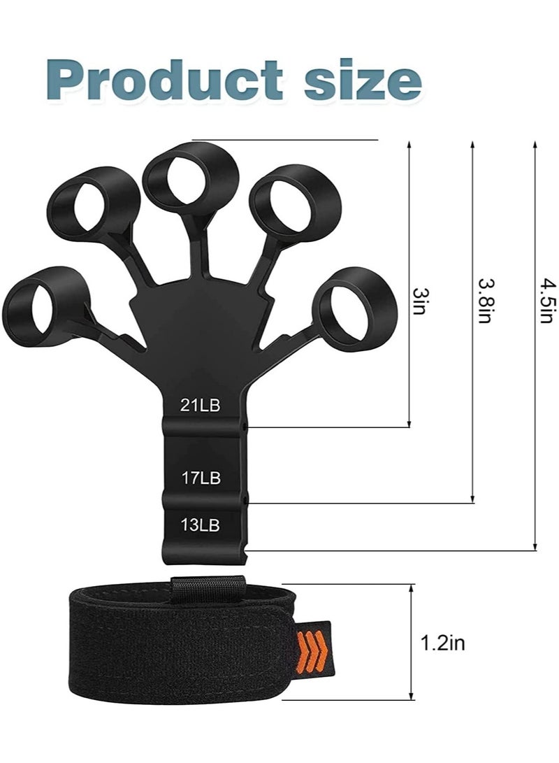 Finger Strengthener, Grip Strength Trainer, Finger Exerciser & Hand Strengthener, Finger Resistance Band for Wrist Physcial Rehabilitation - Image 2