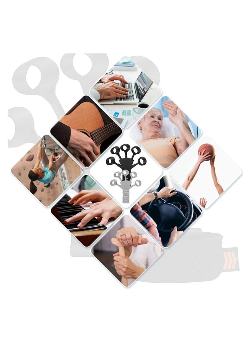 Finger Strengthener, Grip Strength Trainer, Finger Exerciser & Hand Strengthener, Finger Resistance Band for Wrist Physcial Rehabilitation - Image 5