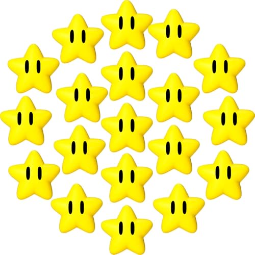 PARTVON Mini Star Stress Ball for Video Game Birthday Decoration Party Favors Classroom Exchange Gifts Classroom Prizes School Carnival Reward Party Favors Fillers - Image 1