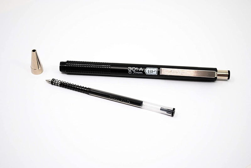 Zebra Pen F-301A Retractable Ballpoint Pen, Premium Blue Metal Barrel, Fine Point, 0.7mm, Black Ink, 2-Pack - Image 2