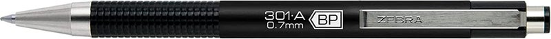 Zebra Pen F-301A Retractable Ballpoint Pen, Premium Blue Metal Barrel, Fine Point, 0.7mm, Black Ink, 2-Pack - Image 5
