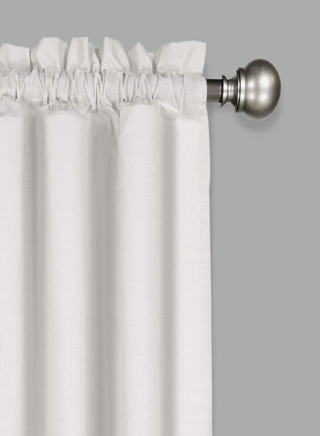 Vue Kingsbury Small Panel Tiers Privacy Window Treatment Pair Bathroom, Living Room, 52" x 45", White - Image 2
