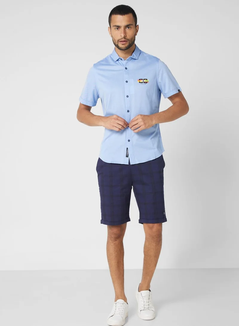 Thomas Scott Cricket Club Collection Classic 4 Way Stretch Slim Fit Casual Shirt