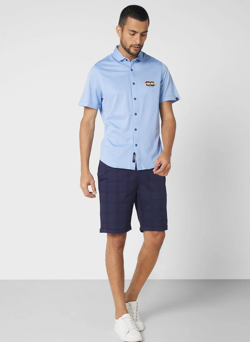 Thomas Scott Cricket Club Collection Classic 4 Way Stretch Slim Fit Casual Shirt