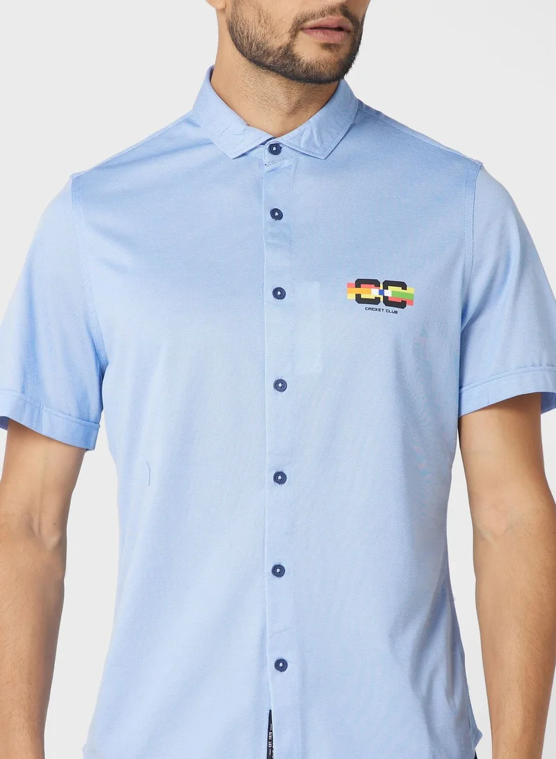 Thomas Scott Cricket Club Collection Classic 4 Way Stretch Slim Fit Casual Shirt