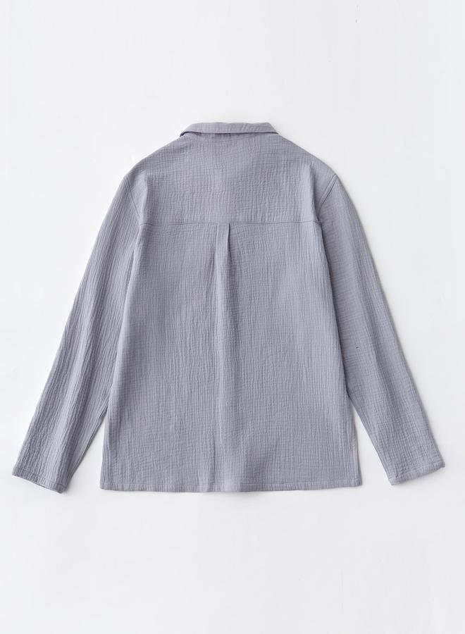Take Two Men Long Sleeve Shirt with Flap Pocket - Image 4