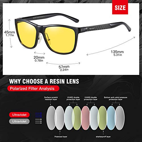 DUCO Night-vision Glasses Polarized Night Driving Men's Shooting Glasses - Image 3