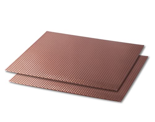 Heat Resistant NonSlip Metal CounterTable Protector Mat Large  14 x 17  2 Pack  Copper Color