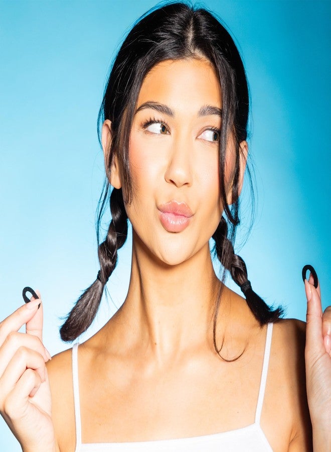 Gimme رباطات شعر جيمي بيوتي بدون تشابك - نايلون وسباندكس سلسة لتجديل الشعر - تصميم تثبيت لطيف بدون تشابك - بدون آثار، إكسسوارات شعر يومية - 25 حزمة، أسود - Image 5