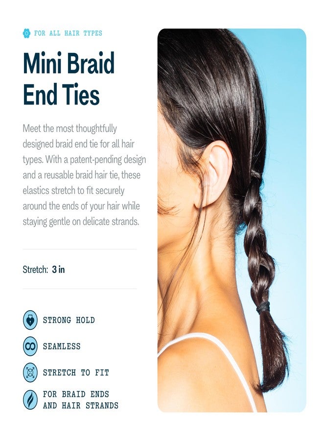 Gimme رباطات شعر جيمي بيوتي بدون تشابك - نايلون وسباندكس سلسة لتجديل الشعر - تصميم تثبيت لطيف بدون تشابك - بدون آثار، إكسسوارات شعر يومية - 25 حزمة، أسود - Image 2