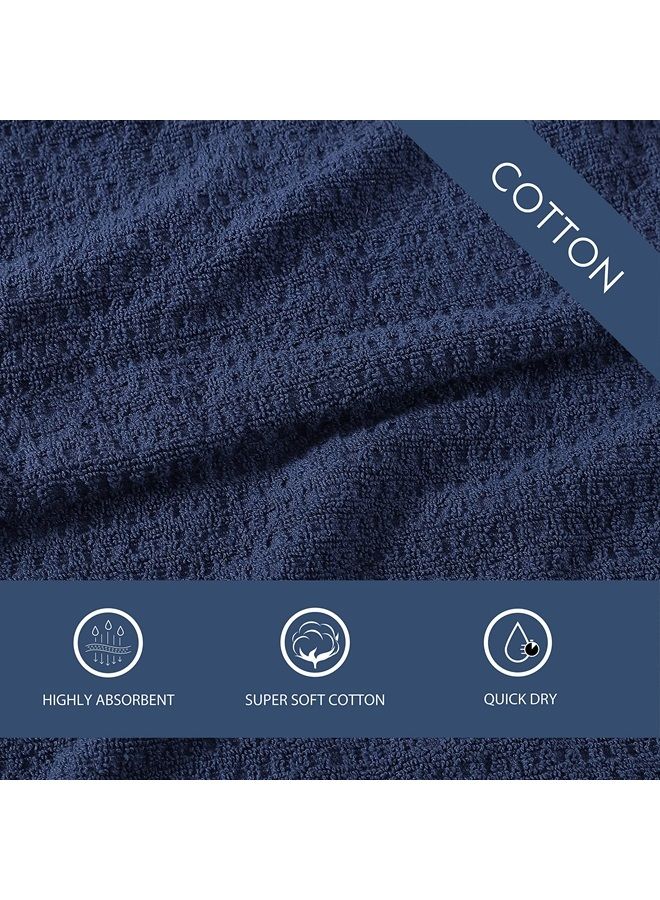 TOMMY Bahama Washcloth Set, Highly Absorbent Cotton Bathroom Decor, Low Linting & Fade Resistant (Northern Pacific Dark Blue, 12 Piece) - Image 4