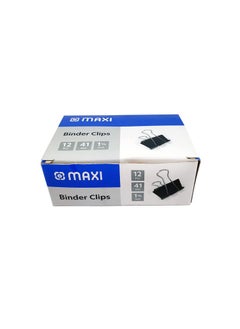 Maxi MAXI BINDER CLIP 41MM BOX OF 12PC BLACK  - Image 1