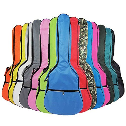 HOT SEAL 5MM Sponge Waterproof Durable Colorful Conventional Guitar Case Bag with Storage (For 40&41 Inch, Rose Red) - Image 1