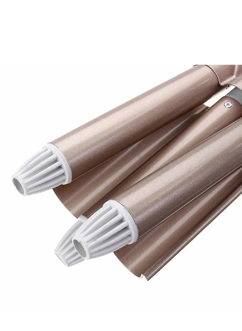 Kamei 3 Barrel Portable Hair Curler Gold/White 40.5x10.7x8.2cm  - Image 2