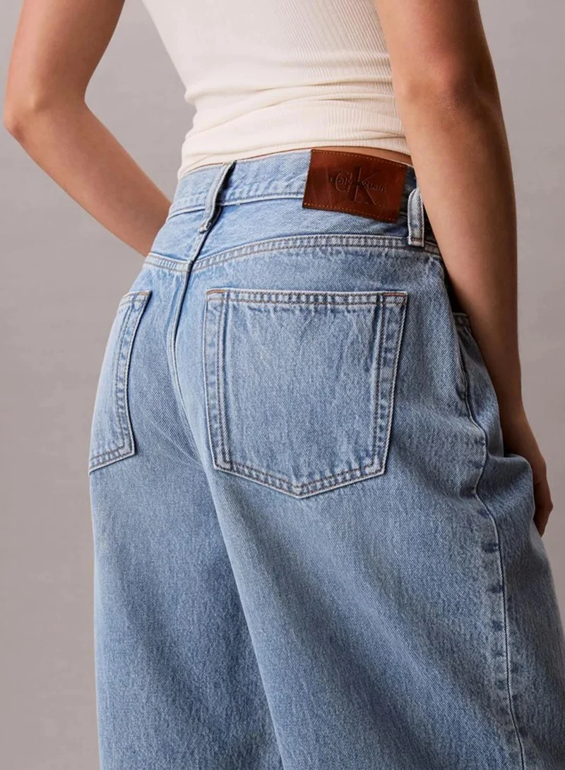 Calvin Klein SAGE STONE Relaxed Barrel Jeans for Women | Best Price UAE