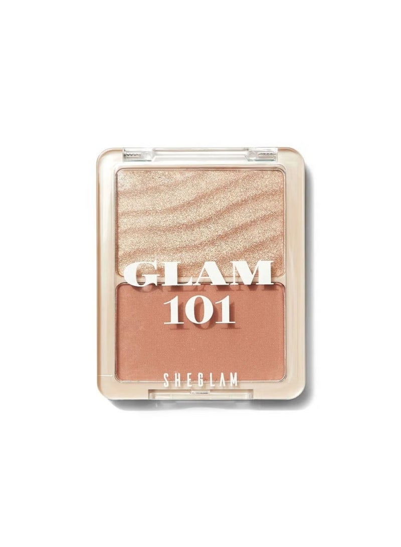 شيجلام مجموعة Glam 101 Hybrid Highlighter And Blush Duo-Seville - Image 1