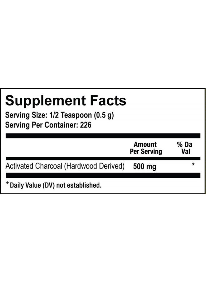 Viva Doria مسحوق الفحم النشط، مشتق من الخشب الصلب، درجة غذائية، 4 أونصات - Image 3