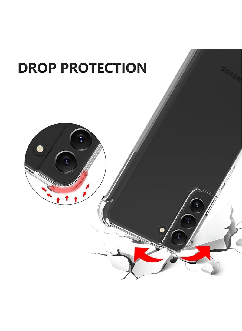 DUSALA TPU Shock-Absorption Flexible Clear Drop Protection Case Compatible with Samsung Galaxy S22 plus,Enhanced Grip And Slip Resistance,Anti-Yellowing Coating,Reinforced Corners - Clear - Image 2