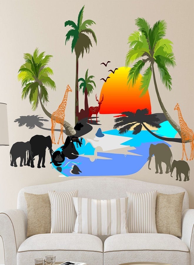 LANS Nature with Trees and Animal WALLSTICKER for Wall Decoration - Image 4